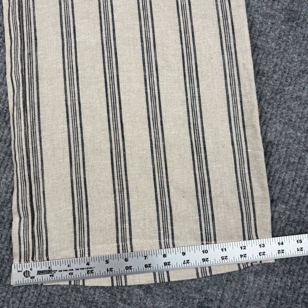 mare mare Pants Womens L Anthropologie 100% Linen Striped Wide Leg High Rise - Picture 10 of 10